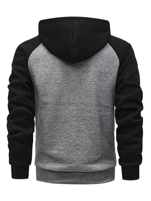 Men's hoodie zipper cardigan plus fleece - 808Lush