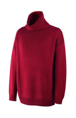 Knit Sweater Woman With Thick Thread, Long Sleeves And High Neck Pullover - 808Lush