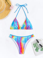 Ladies Gradient Backless Halter Neck Bikini - 808Lush