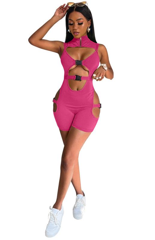 Ladies Slim Sexy Jumpsuit , Solid Color Jumpsuit For Ladies - 808Lush