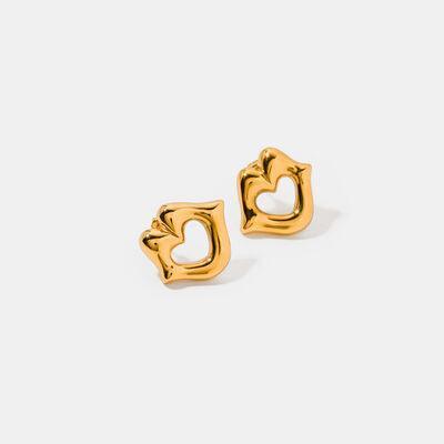 Lip 18K Gold-Plated Stud Earrings - 808Lush