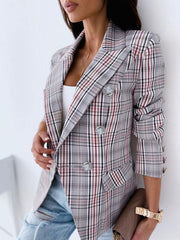 Long Sleeve Fashion Printed Blazer - 808Lush