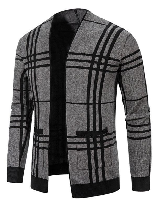 Men’S Cardigan Sweater Cashmere Wool Blend V Neck Buttons Knit Cardigan - 808Lush