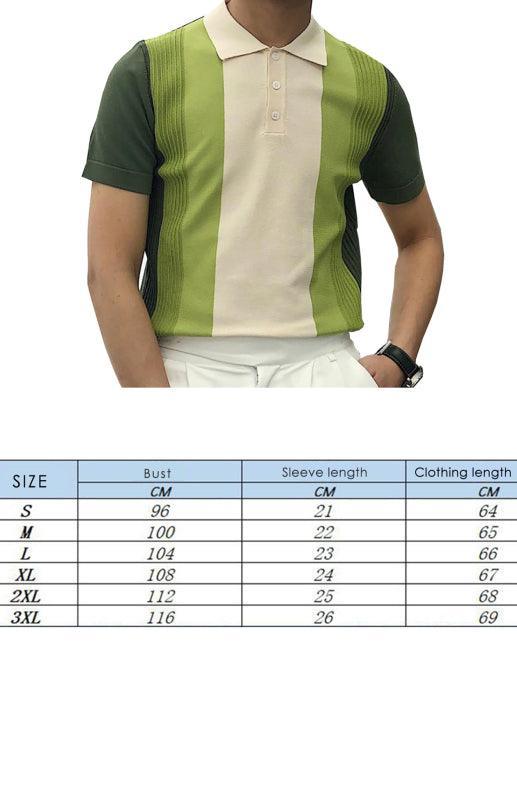 Men'S Lapel Short Sleeve Slim Polo Shirt T-Shirt - 808Lush