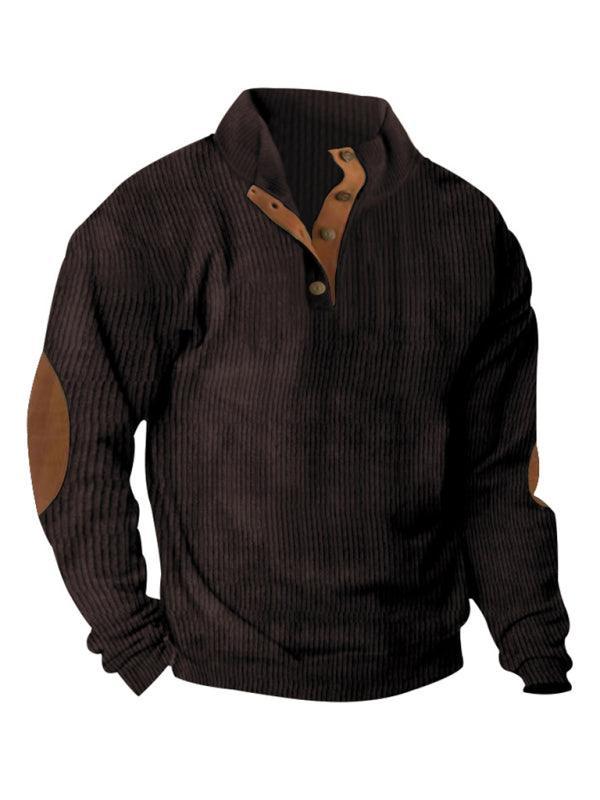 Men's Casual Outdoor Jacket Casual Stand Collar Long Sleeve Sweatshirt - 808Lush