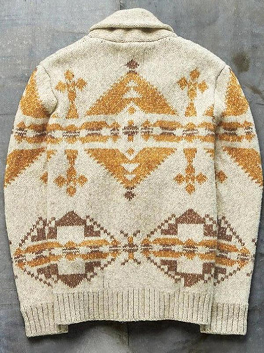 Men's Christmas jacquard sweater button cardigan sweater - 808Lush