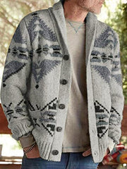 Men's Christmas jacquard sweater button cardigan sweater - 808Lush