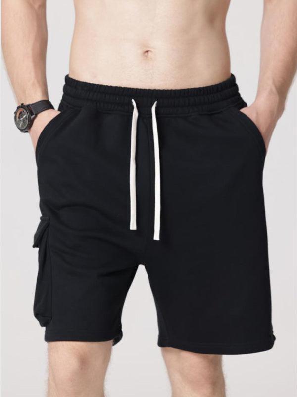 Men's Contrasting Color Stitching Woven Casual Shorts - 808Lush