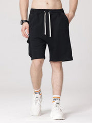 Men's Contrasting Color Stitching Woven Casual Shorts - 808Lush