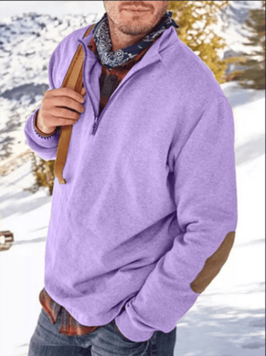 Men's Fashion Casual Half Zipper Loose Pullover Sweatshirt - 808Lush