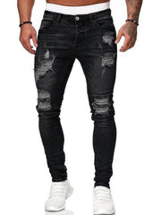 Men's Fashion Ripped Slim Skinny Jeans - 808Lush