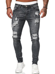 Men's Fashion Ripped Slim Skinny Jeans - 808Lush