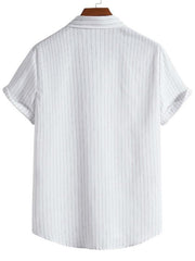 Men's Fashion Trend Casual Striped Short Sleeve Shirt - 808Lush