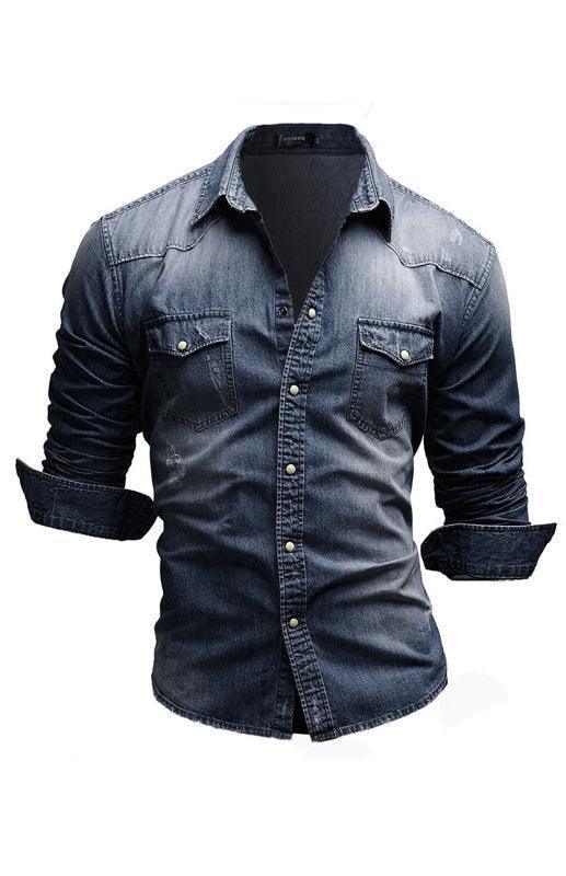 Men's Fashion Versatile Denim Shirt - 808Lush