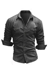 Men's Fashion Versatile Denim Shirt - 808Lush