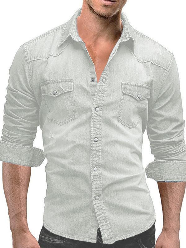 Men's Fashion Versatile Denim Shirt - 808Lush