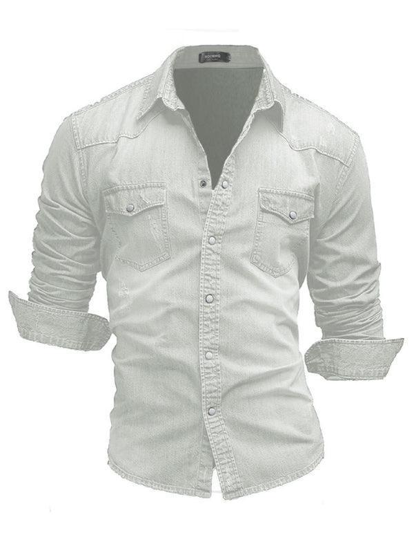 Men's Fashion Versatile Denim Shirt - 808Lush