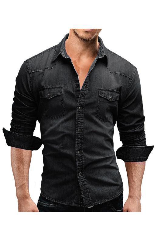 Men's Fashion Versatile Denim Shirt - 808Lush