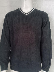 Men's Fashionable V-Neck Slim Fit Long Sleeve Knitted Sweater - 808Lush