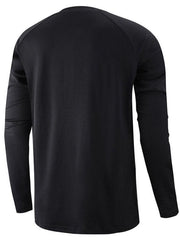 Men's Knitted Round Neck Button Long Sleeve T-Shirt - 808Lush