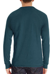 Men's Knitted Round Neck Button Long Sleeve T-Shirt - 808Lush