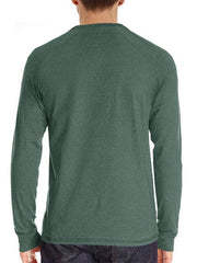 Men's Knitted Round Neck Button Long Sleeve T-Shirt - 808Lush