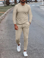 Men's Lapel Long Sleeve Pants Casual Fashion Suit - 808Lush