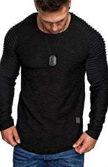 Men's Long Sleeve T-Shirt Muscle Fitted T Shirt Gym Workout Athletic Tee - 808Lush