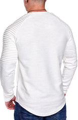 Men's Long Sleeve T-Shirt Muscle Fitted T Shirt Gym Workout Athletic Tee - 808Lush