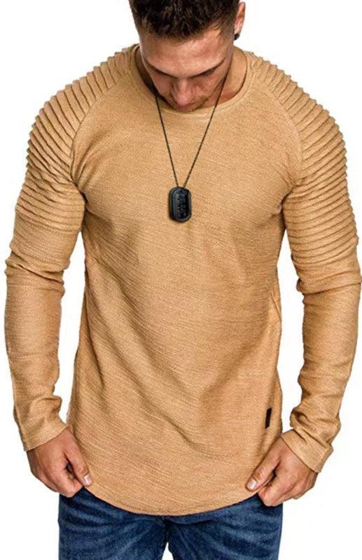 Men's Long Sleeve T-Shirt Muscle Fitted T Shirt Gym Workout Athletic Tee - 808Lush