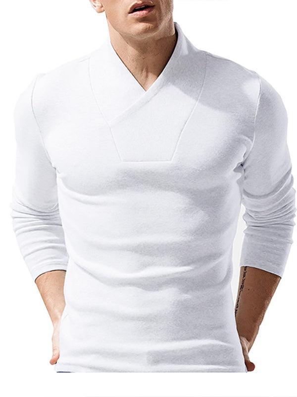 Men's Long Sleeve T-Shirt Muscle Fitted T Shirt Gym Workout Athletic Tee - 808Lush