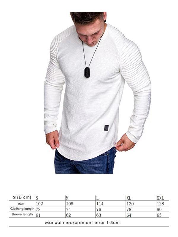 Men's Long Sleeve T-Shirt Muscle Fitted T Shirt Gym Workout Athletic Tee - 808Lush