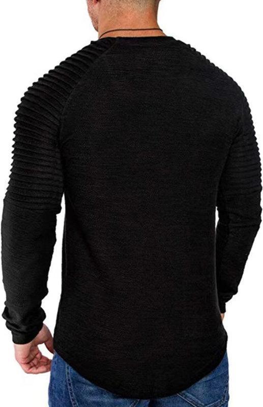 Men's Long Sleeve T-Shirt Muscle Fitted T Shirt Gym Workout Athletic Tee - 808Lush