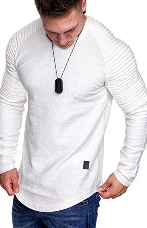 Men's Long Sleeve T-Shirt Muscle Fitted T Shirt Gym Workout Athletic Tee - 808Lush