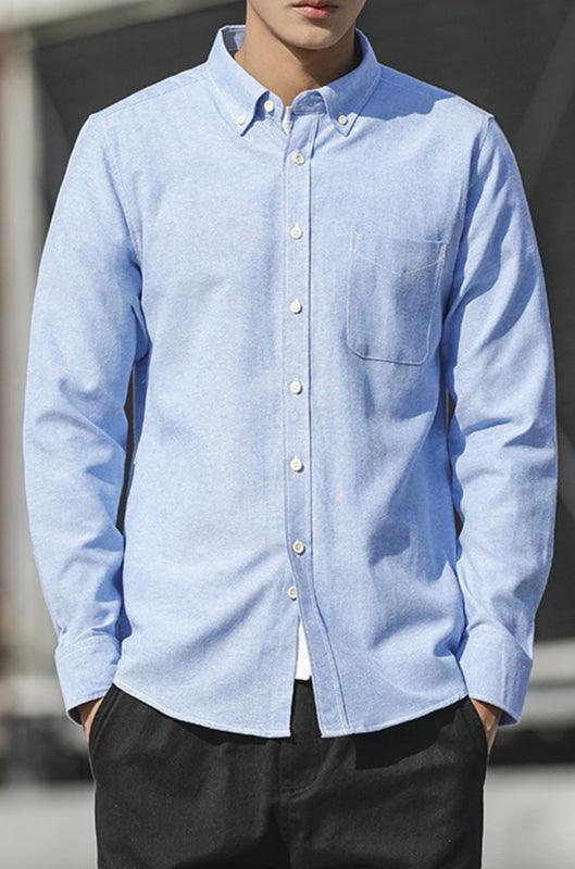 Men's Oxford Long Sleeve Casual Shirt - 808Lush