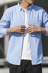 Men's Oxford Long Sleeve Casual Shirt - 808Lush