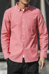 Men's Oxford Long Sleeve Casual Shirt - 808Lush