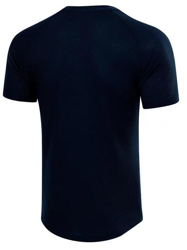 Men's Short Sleeve T-Shirt Muscle Fitted T Shirt Gym Workout Athletic Tee - 808Lush