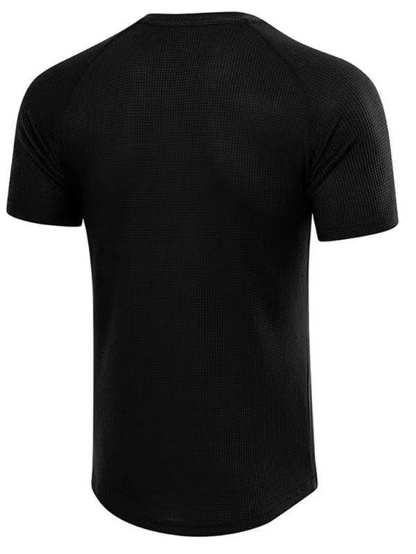 Men's Short Sleeve T-Shirt Muscle Fitted T Shirt Gym Workout Athletic Tee - 808Lush