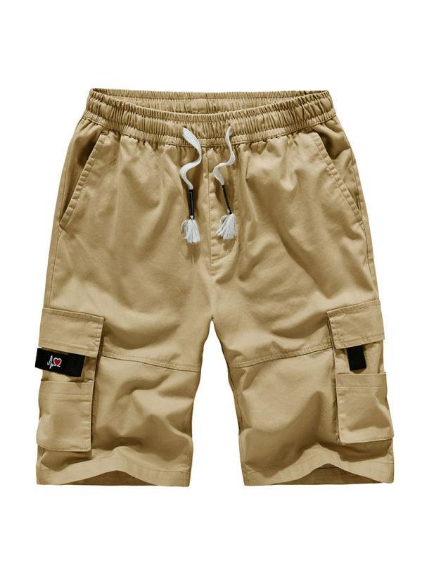 Men's Solid Color Casual Multi-Pocket Cargo Shorts - 808Lush