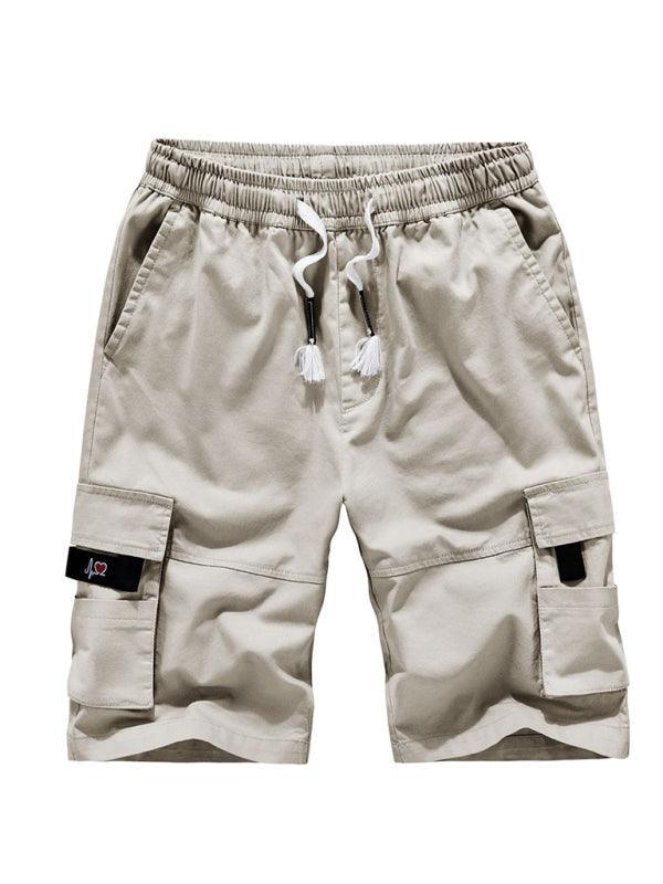 Men's Solid Color Casual Multi-Pocket Cargo Shorts - 808Lush