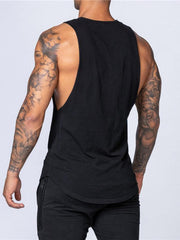 Men's Solid Color Round Neck Casual Breathable Slim Fit Sports Vest - 808Lush