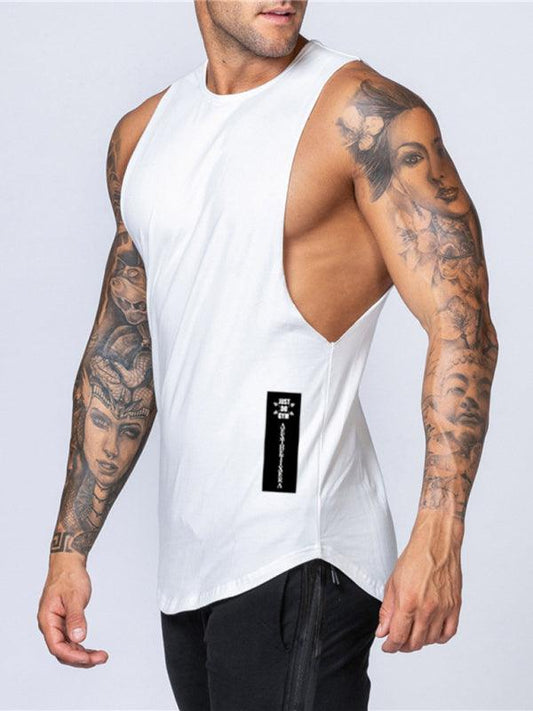Men's Solid Color Round Neck Casual Breathable Slim Fit Sports Vest - 808Lush
