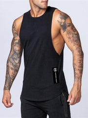 Men's Solid Color Round Neck Casual Breathable Slim Fit Sports Vest - 808Lush