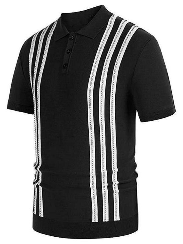 Men's Striped Light Business Casual POLO Shirt - 808Lush