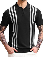 Men's Striped Light Business Casual POLO Shirt - 808Lush