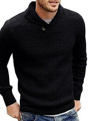 Men's Sweater Lapel Button Pullover Sweater - 808Lush