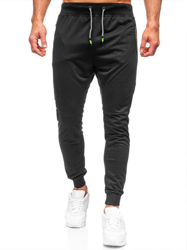 Men's Sweatpants Contrasting Color Pocket Straight Casual Pants - 808Lush