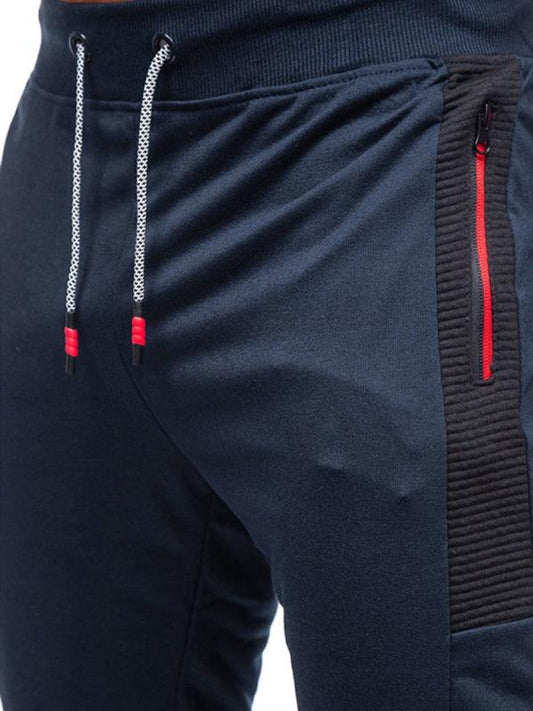 Men's Sweatpants Contrasting Color Pocket Straight Casual Pants - 808Lush