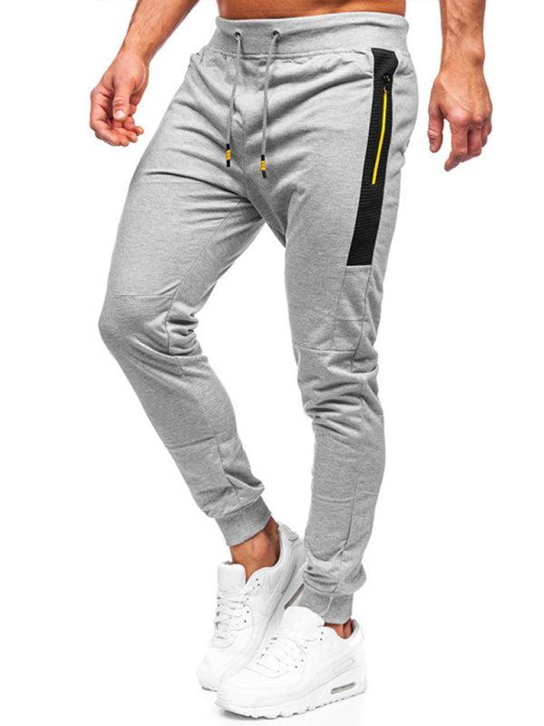 Men's Sweatpants Contrasting Color Pocket Straight Casual Pants - 808Lush